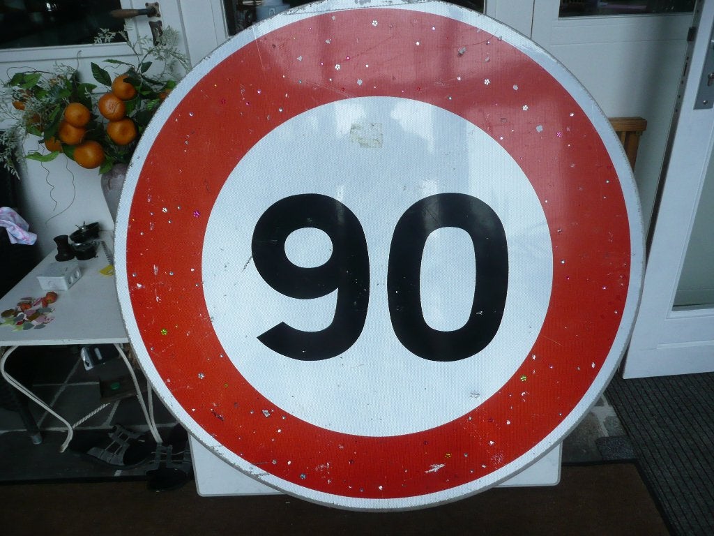 Groot aluminium rond bord 90, Ophalen, Gebruikt, Gebruiksvoorwerp