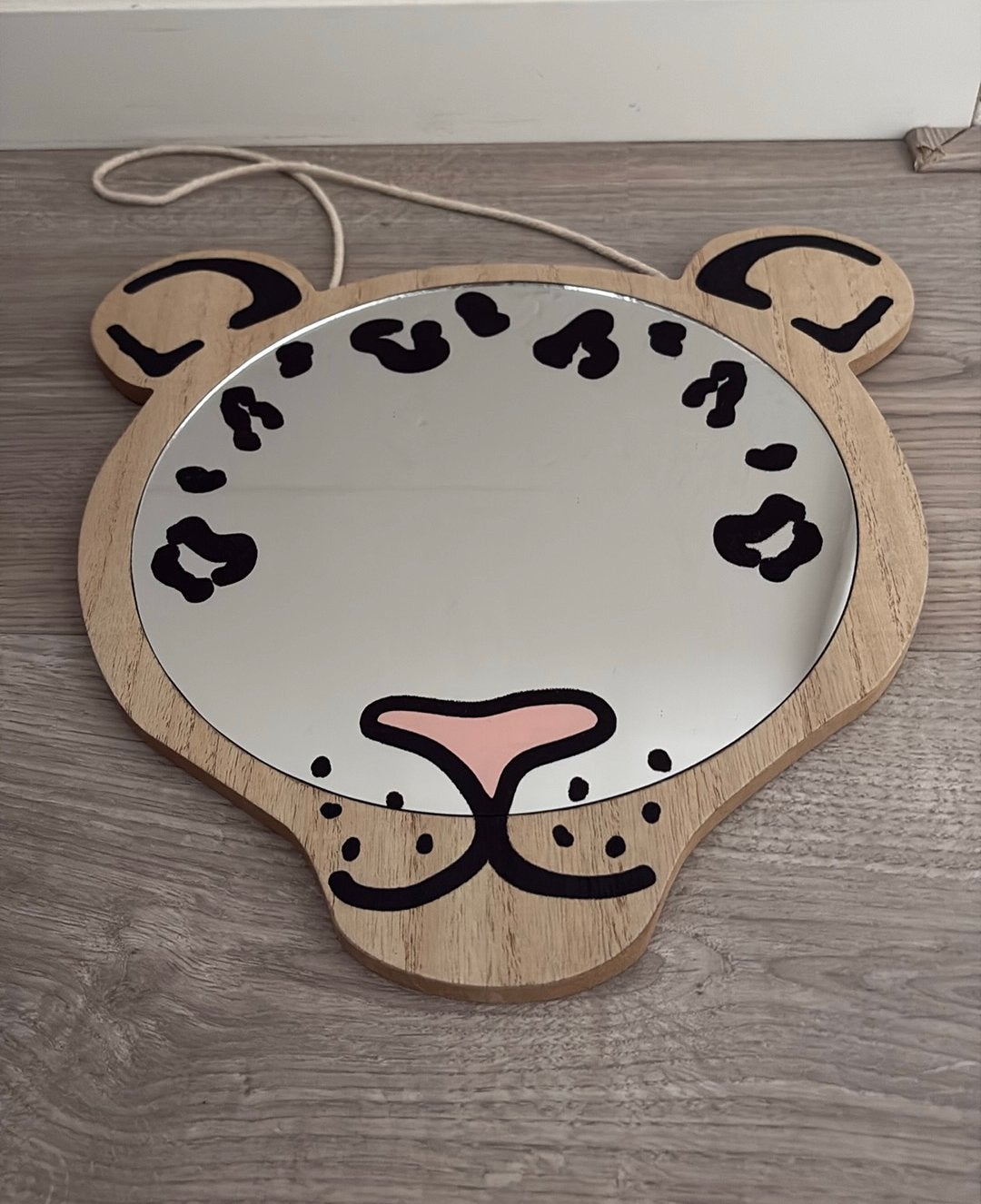 Leuke panter spiegel voor de kinderkamer, Minder dan 50 cm, Gebruikt, Ophalen of Verzenden, Minder dan 100 cm