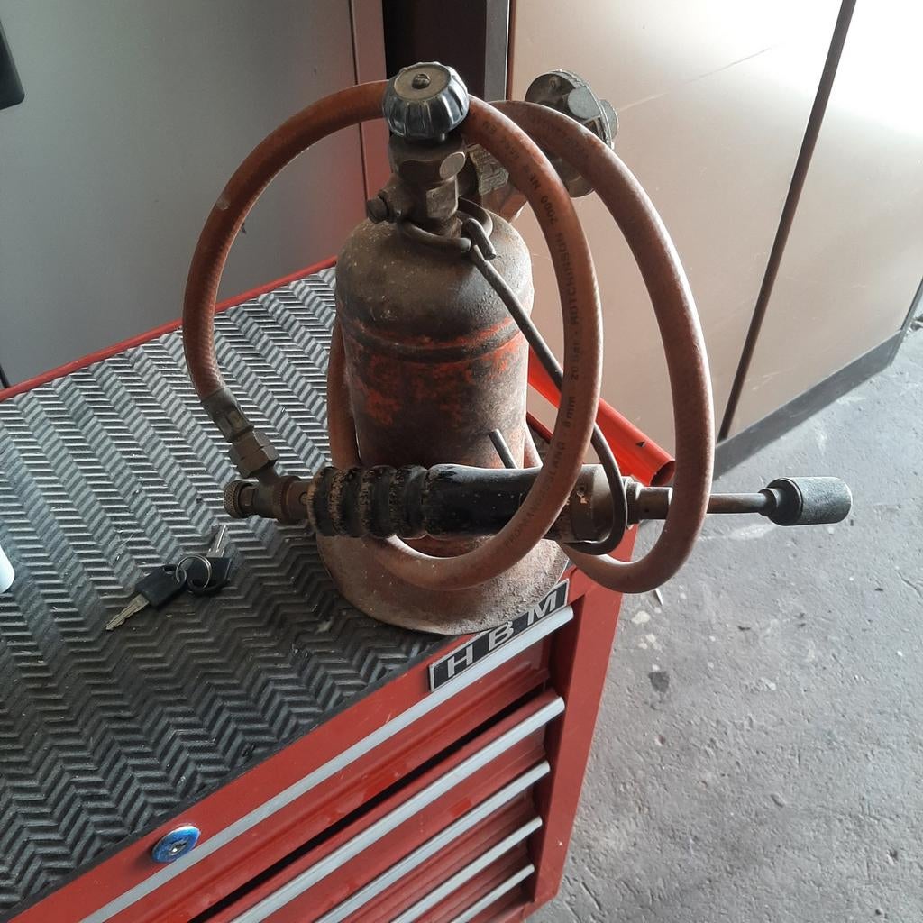 Oude soldeerfles / karwei fles, Doe-het-zelf en Verbouw, Ophalen, Gebruikt, Overige typen