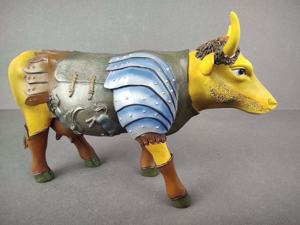 CowParade / Cow Parade Koe "Gladiator Cow" MEDIUM (zeldzaam), Antiek en Kunst, Kunst | Designobjecten, Ophalen of Verzenden, Beeld