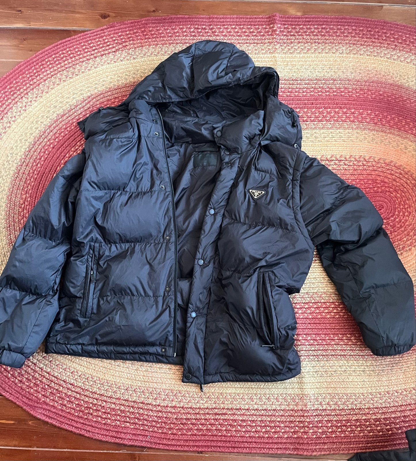 Prada jas heren, Kleding | Dames, Jassen | Winter, Ophalen of Verzenden, Zo goed als nieuw, Maat 38/40 (M), Zwart