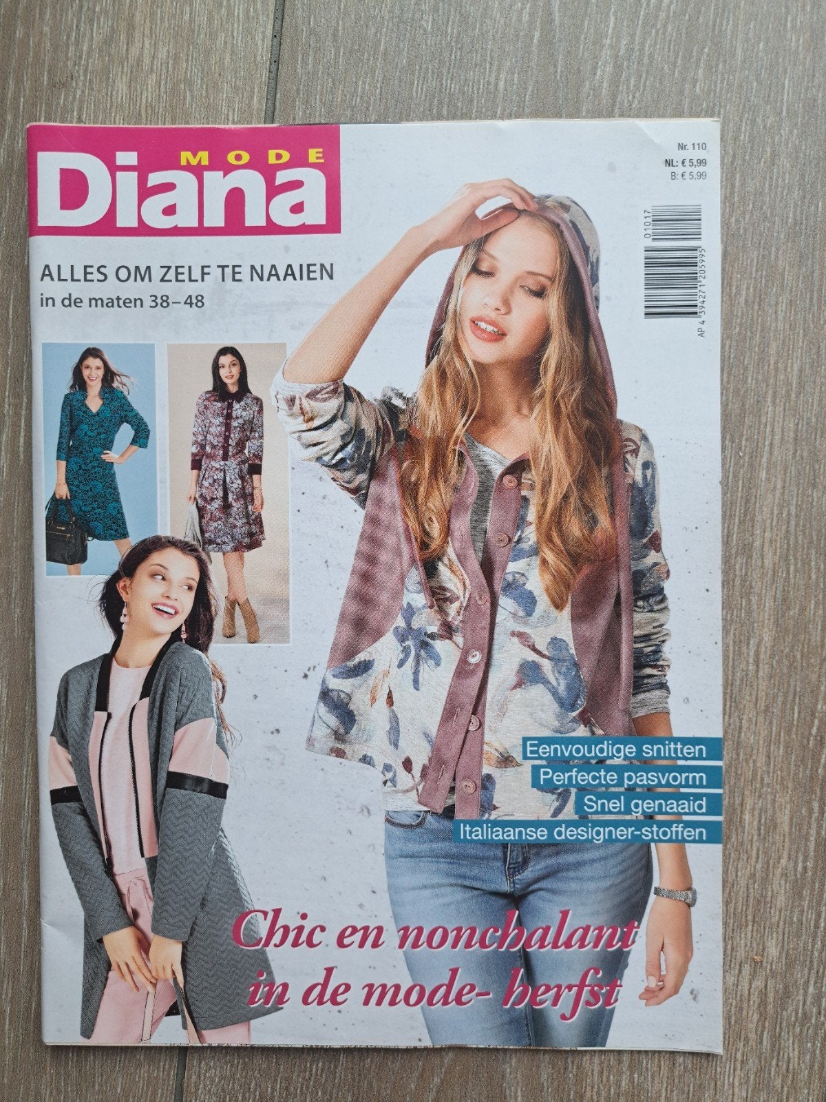 Diana Mode Nr. 110 - Alles om zelf te naaien (maten 38-48), Hobby en Vrije tijd, Kledingpatronen, Overige merken, Overige typen