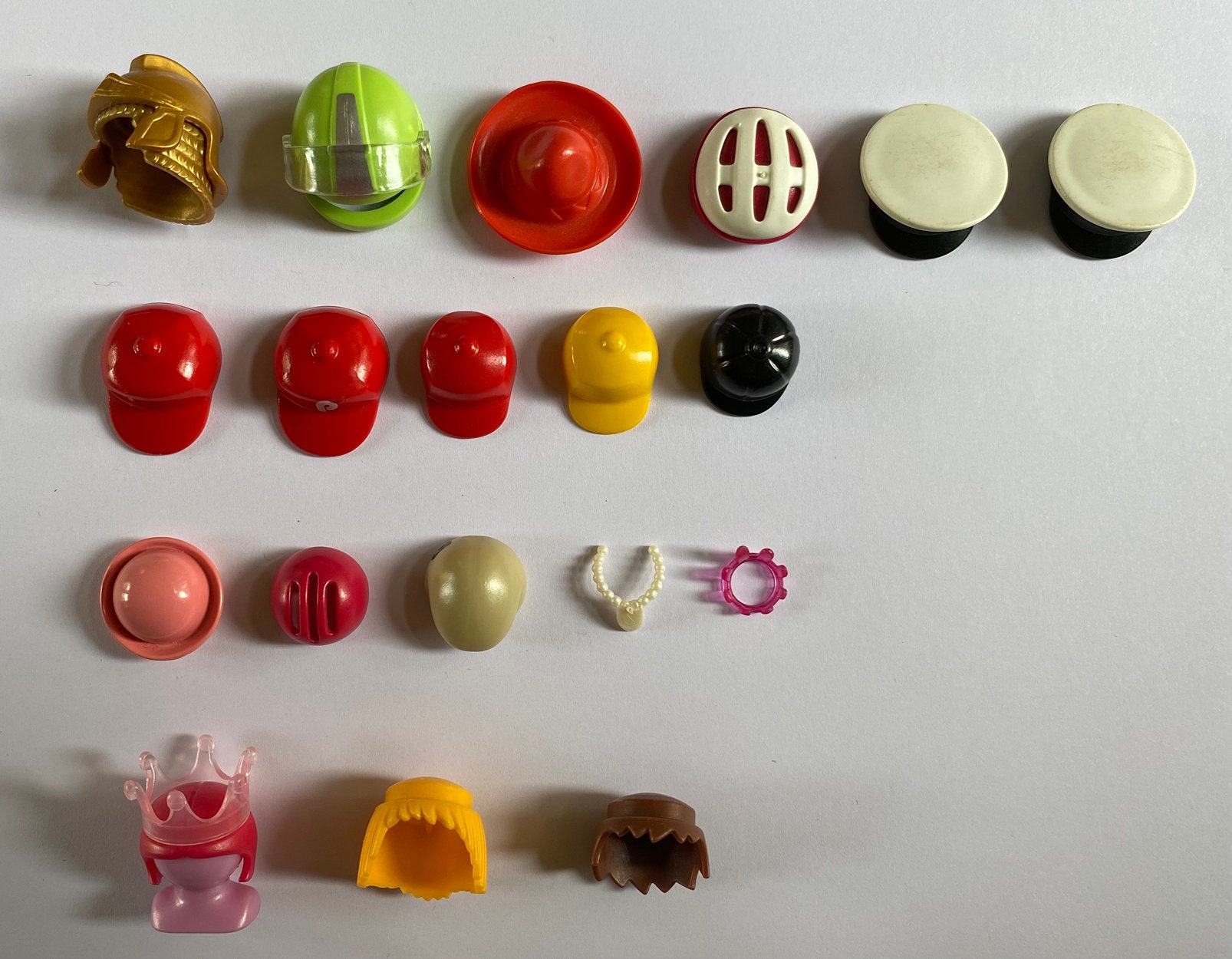 Playmobil onderdelen hoofddeksels haar petten helmen, Ophalen of Verzenden, Gebruikt, Losse onderdelen, Overige typen