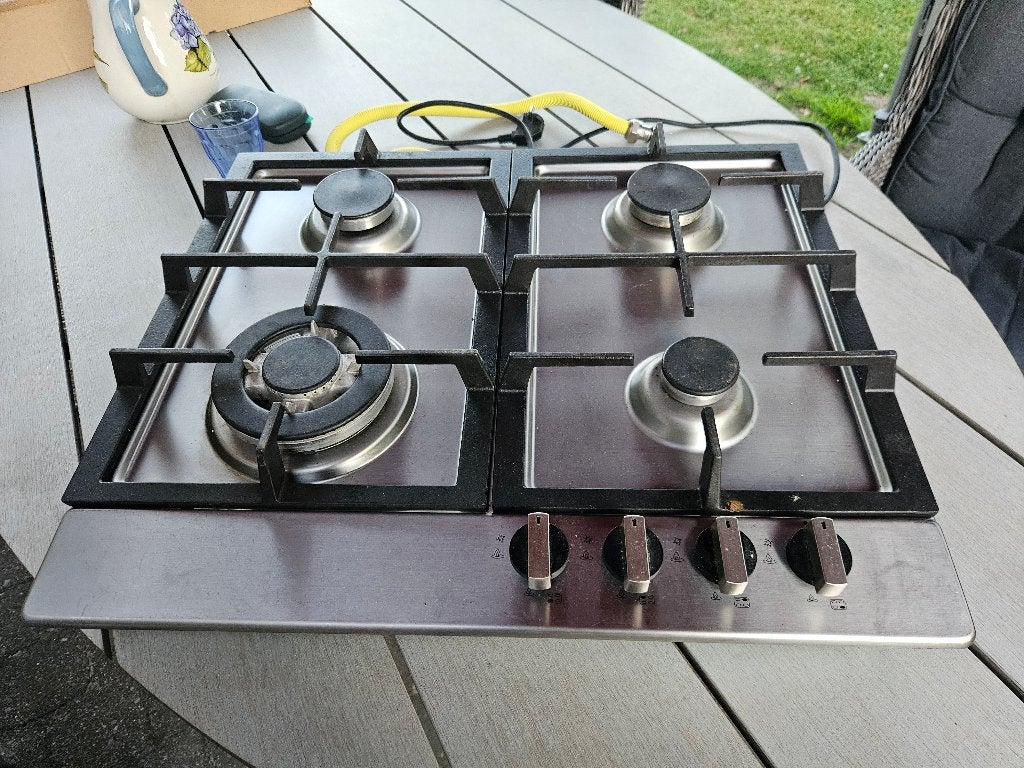 Gaskookplaat inbouw Gratis af te halen, Witgoed en Apparatuur, Kookplaten, Ophalen, Gebruikt, 4 kookzones, Inbouw