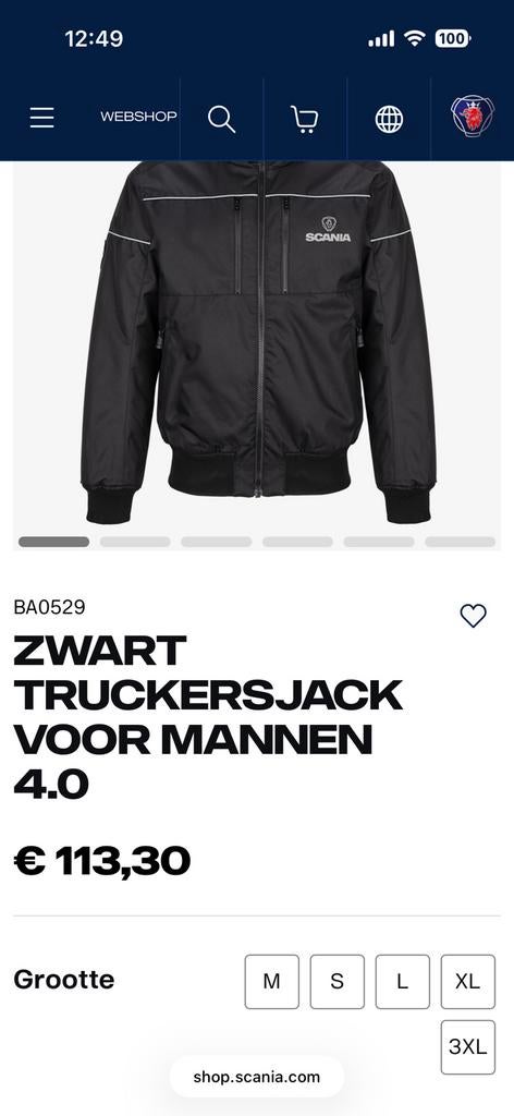 Scania jas, Ophalen of Verzenden, Nieuw, Scania