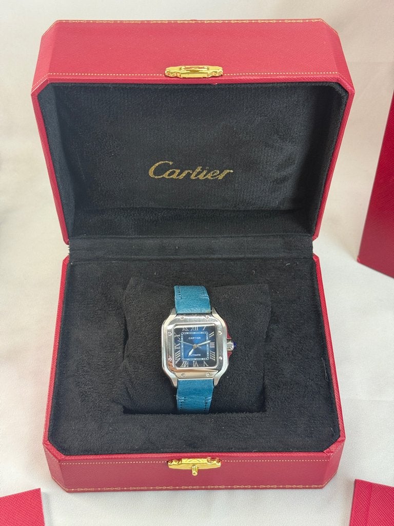 Cartier santos medium, Ophalen of Verzenden, Nieuw, Zilver, Android