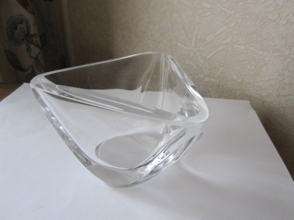 Crystal bowl Tricorne Val St Lambert - Peter Muller Munk, Verzenden