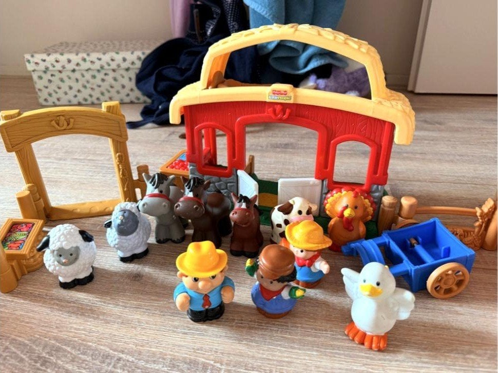Grote partij Fisher-Price Little People, boerderij + garage, Ophalen, Gebruikt, Speelset