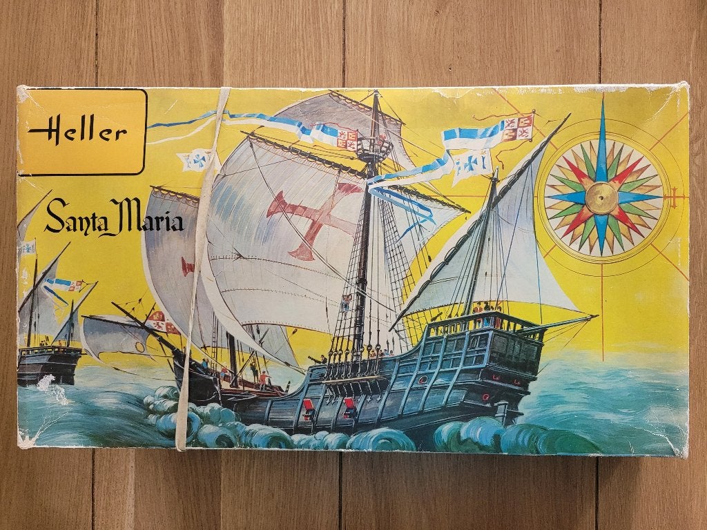 1:75 1/75 Heller Santa Maria, Ophalen of Verzenden, Zo goed als nieuw, 1:50 tot 1:200, Heller