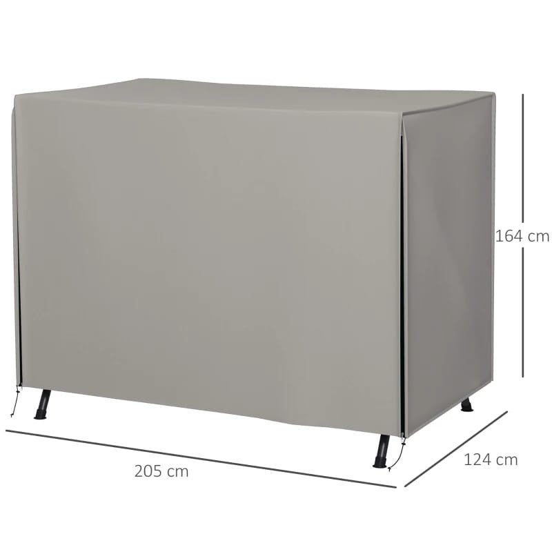 tuinmeubelhoes Beschermhoes 205x124x164 cm Grijs, Ophalen of Verzenden, Nieuw