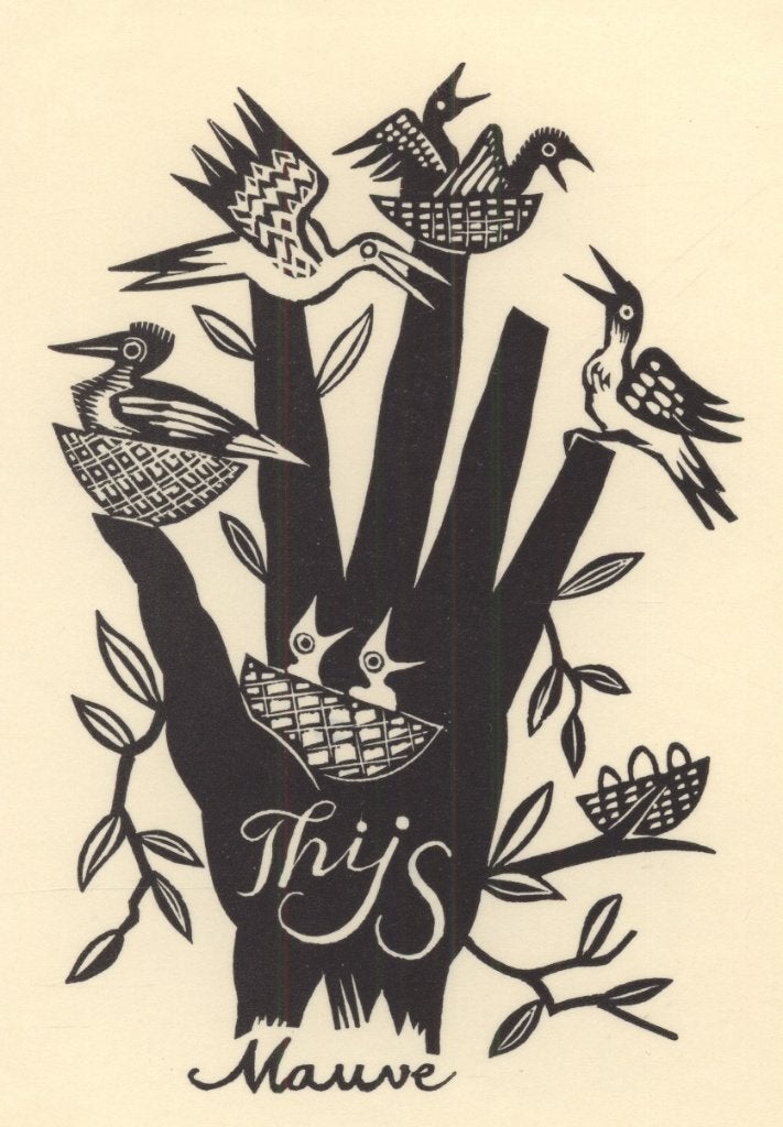0364 Ex Libris Nederland : Thijs Mauve, 1955, Verzenden, Ex libris