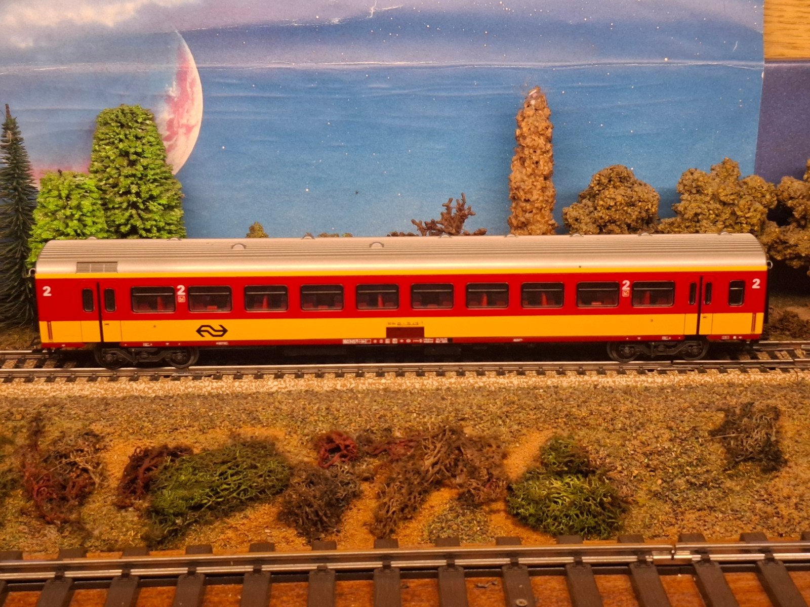 Marklin ns internationale ho personen wagon met sluitlicht, Hobby en Vrije tijd, Wisselstroom, Wagon, Ophalen of Verzenden, Märklin