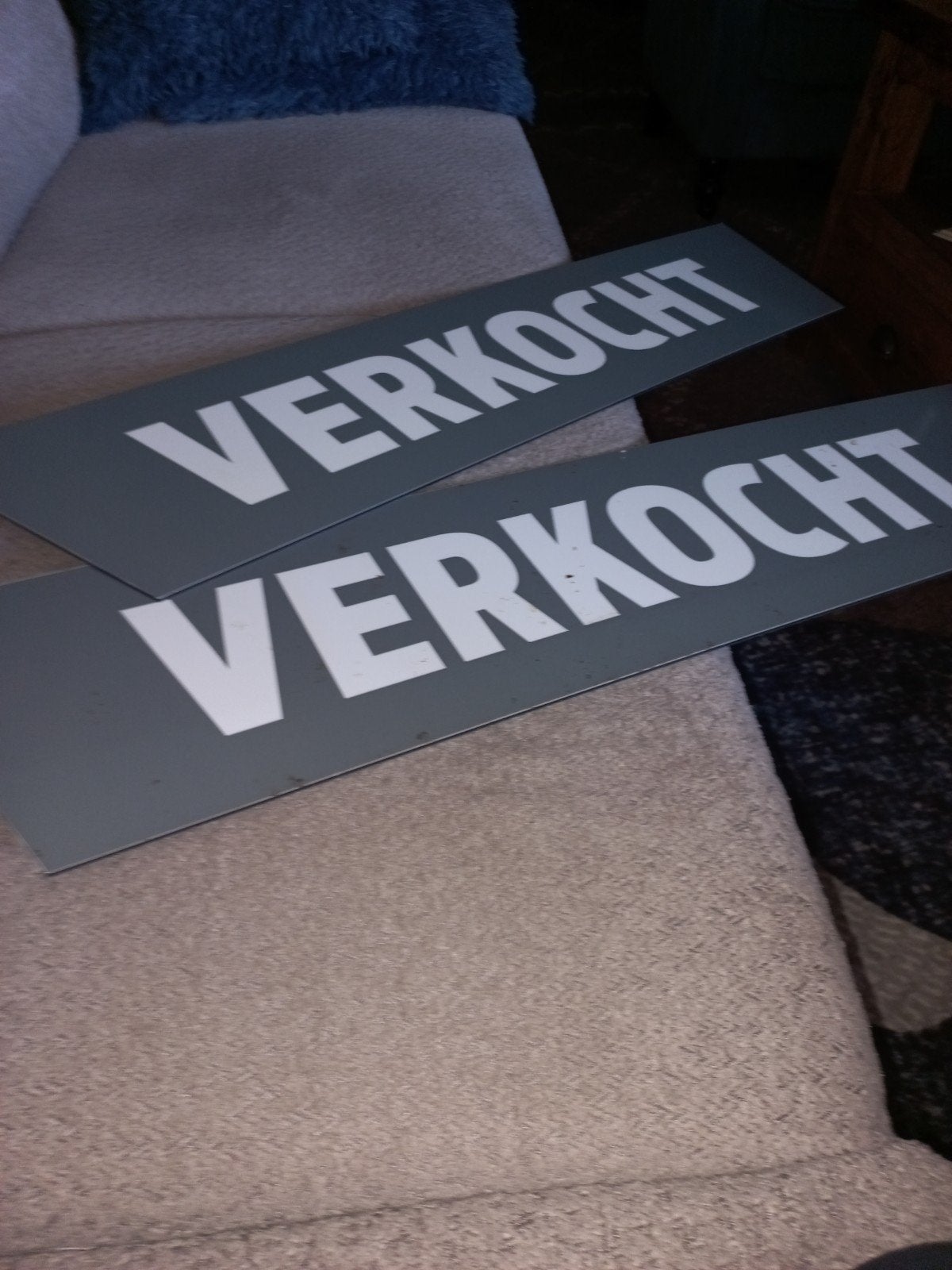 Te koop twee borden met verkocht er op, Ophalen of Verzenden