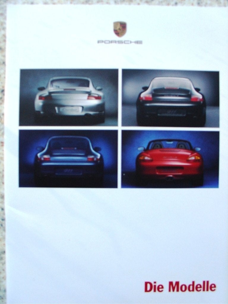Porsche Die Modelle 2001brochure, Verzenden, Zo goed als nieuw, Porsche