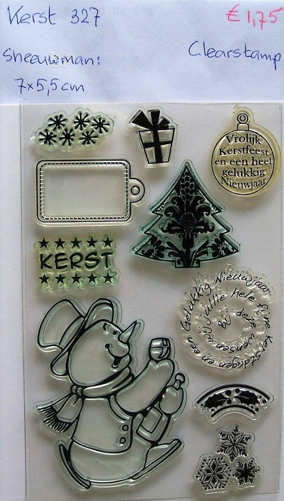 Kerst 327 Clearstamp, Ophalen of Verzenden, Gebruikt, Clearstamp