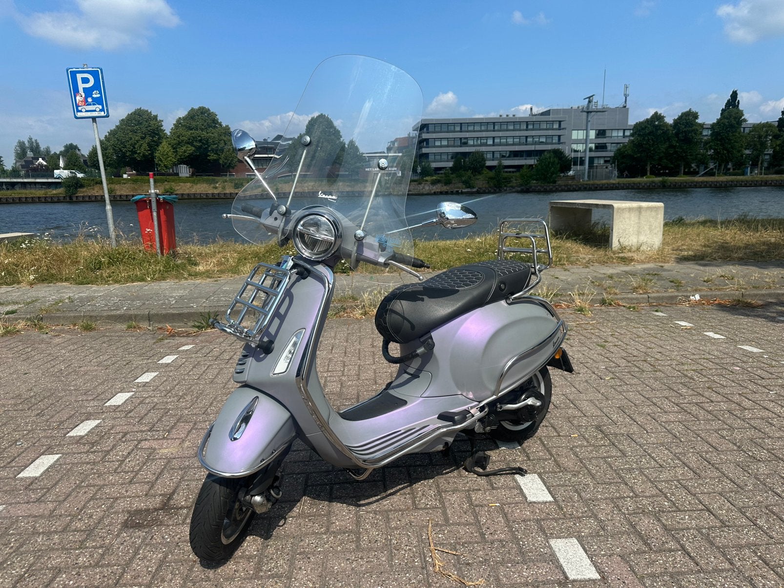 vespa primavera custom full options geel kenteken, Fietsen en Brommers, Scooters | Vespa, Gebruikt, Overige modellen, Maximaal 45 km/u