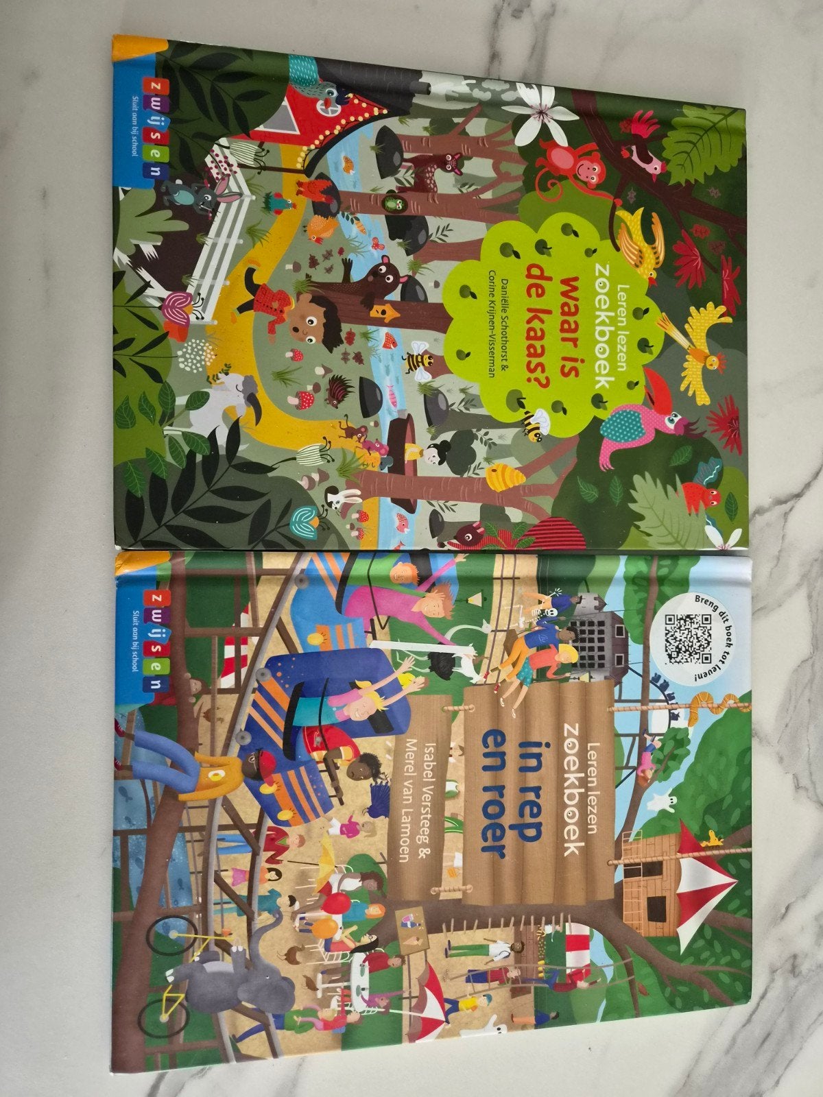 Zoekboeken: Waar is de kaas? & In rep en roer (2 boeken), Ophalen, Zo goed als nieuw, Daniëlle Schothorst, Isabel Versteeg, Fictie algemeen