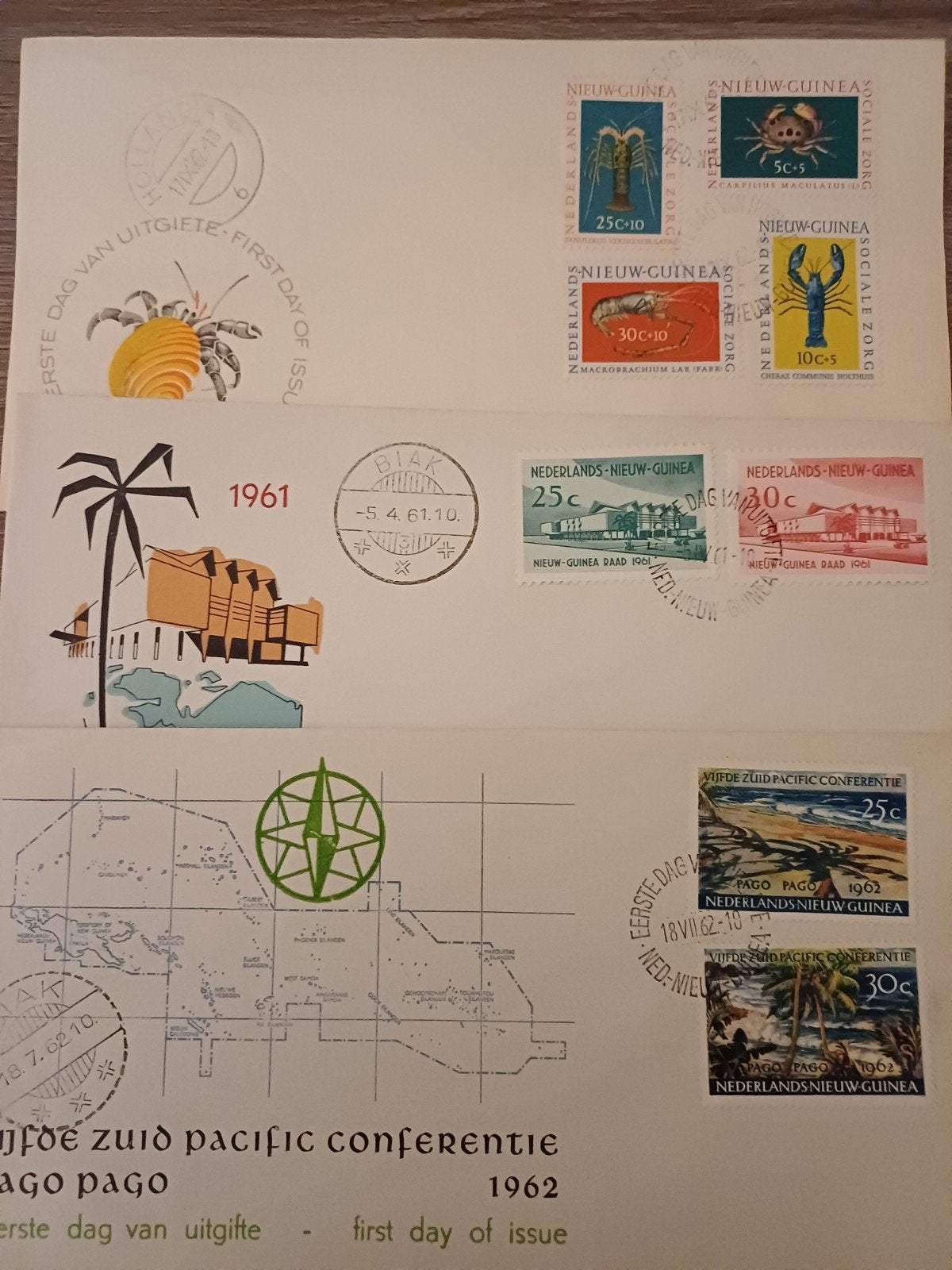 Nederlandsnieuw Guinea 3  fdc onbeschreven, Postzegels en Munten, Postzegels | Eerstedagenveloppen, Ophalen of Verzenden