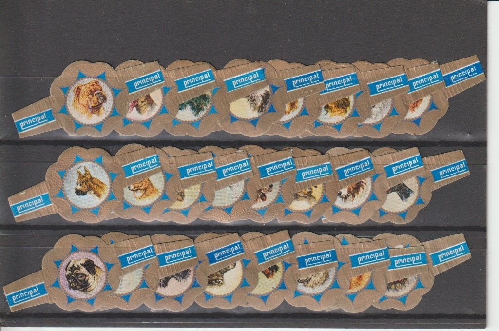 reeks 375  honden  1-24  sigarenbanden, Ophalen of Verzenden, Zo goed als nieuw, Sigarenbandjes