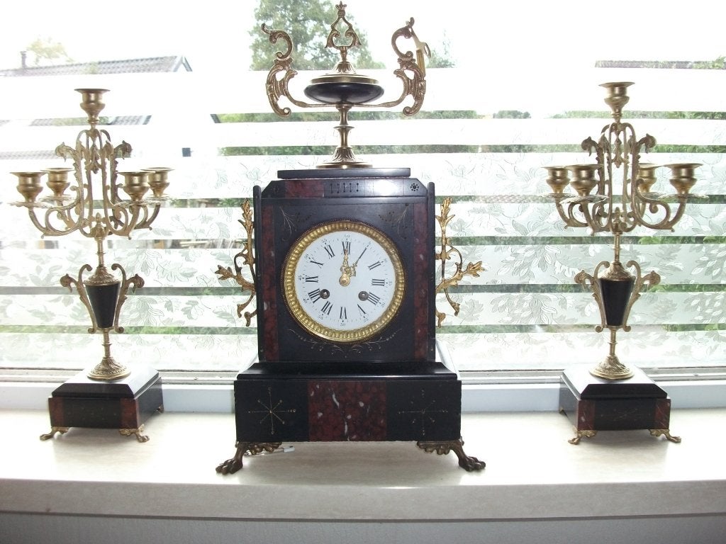 Antieke Franse Pendule,  Japy Freres & Cie 1852, Ophalen of Verzenden