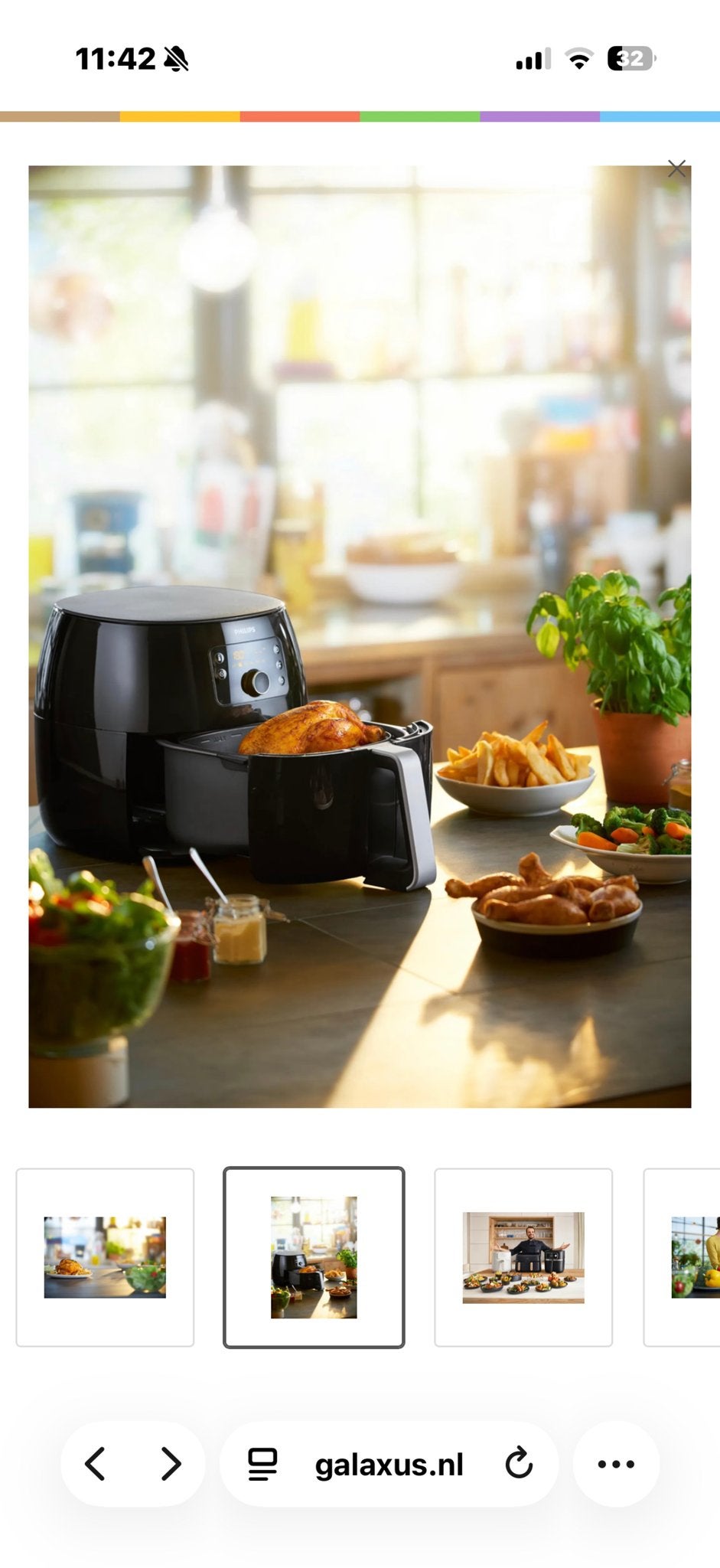 Philips Airfryer XXL HD9654/90 - Zo goed als nieuw, Ophalen, Zo goed als nieuw, Airfryer XXL, 1500 gram of meer