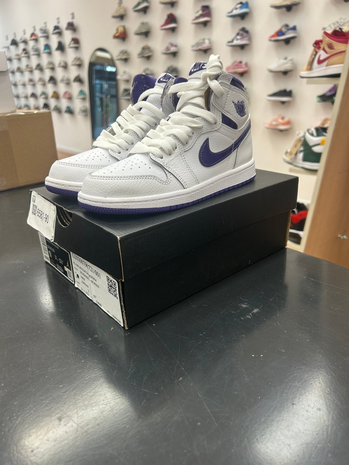 Nike Air Jordan 1 High OG PS “Court Purple” Maat 33 – Nieuw, B, Jongen of Meisje, Schoenen, Nieuw