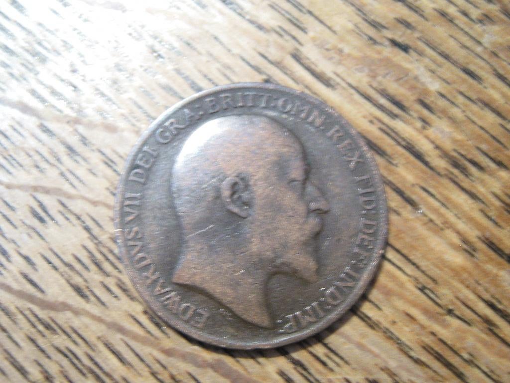 Engeland Penny 1908, koning Edward VII #173, Ophalen of Verzenden, Overige landen, Losse munt