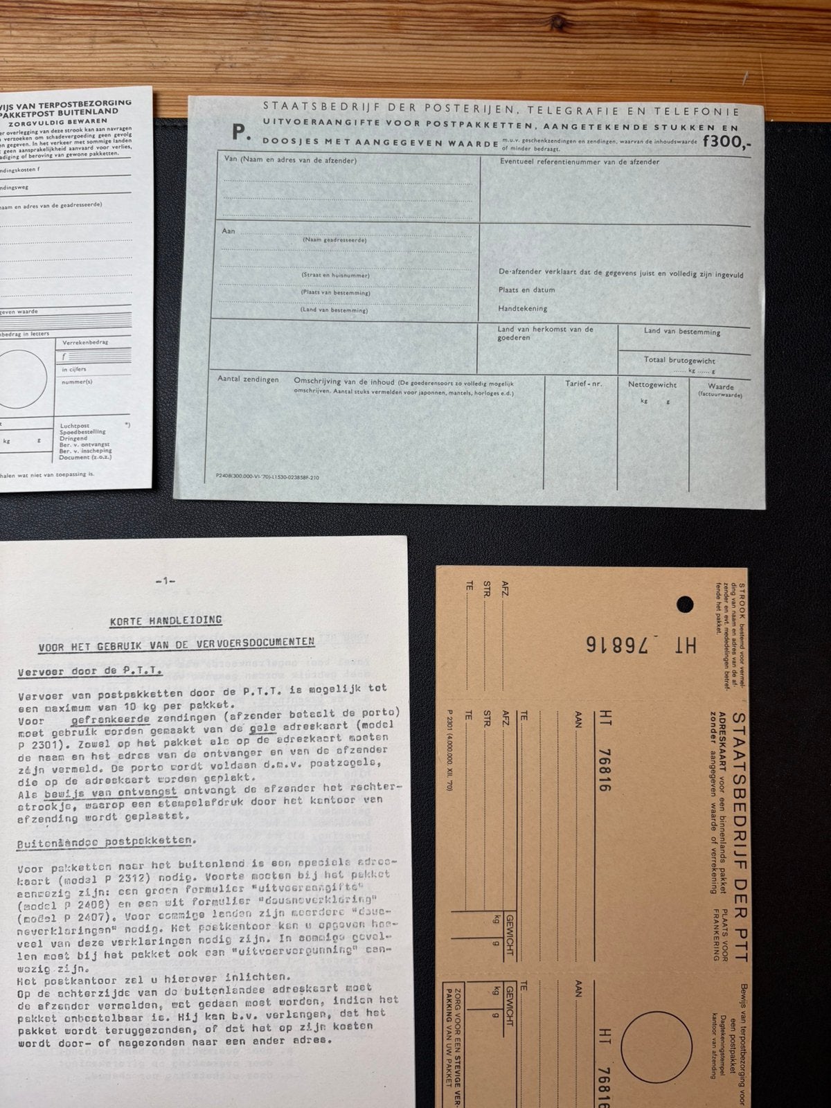 Diverse ongebruikte documenten/adreskaarten PTT (jaren 70), Ophalen of Verzenden, Zo goed als nieuw