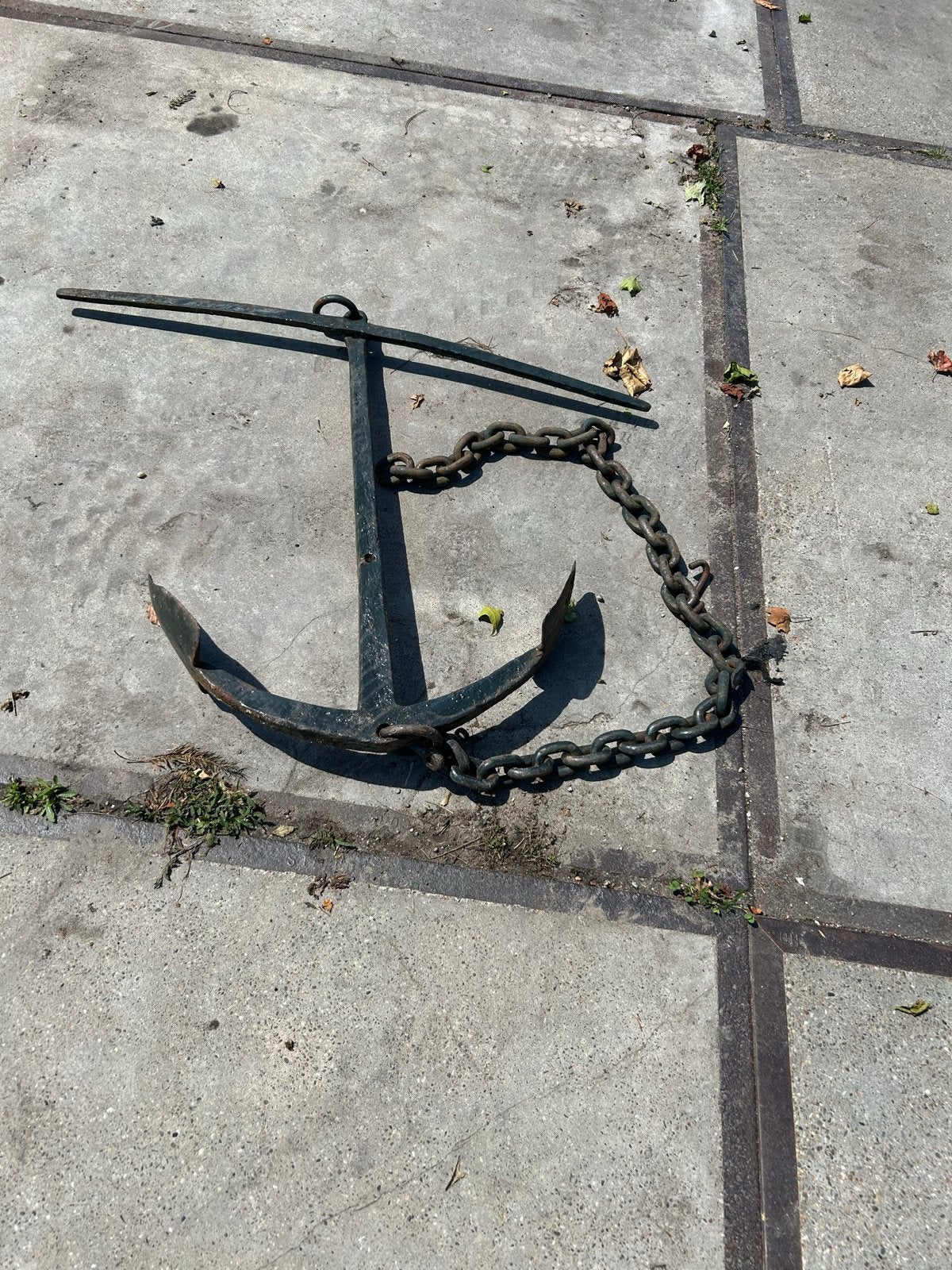 Groot anker met ketting, Ophalen of Verzenden, Gebruikt, Overige typen