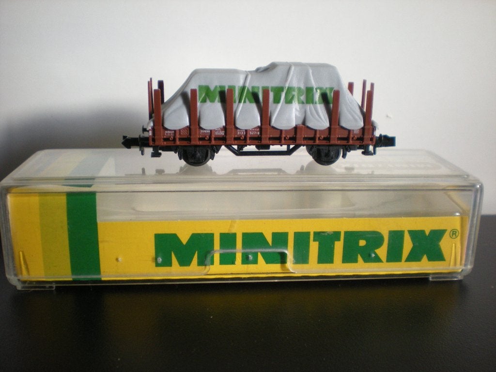 Minitrix Rongenwagen met huif, Gelijkstroom, Trix, Wagon, Ophalen of Verzenden