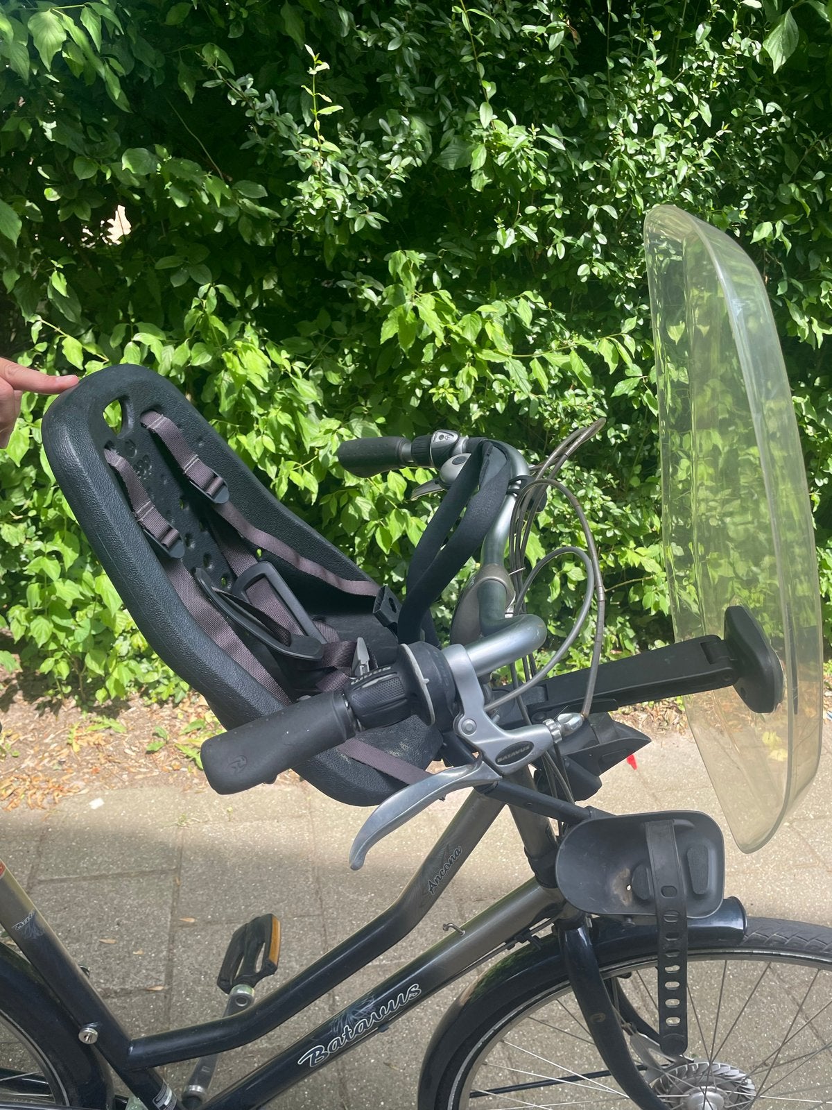 GMG fietsstoeltje voor met windscherm, Ophalen, Gebruikt, 0 t/m 13 kg, Voorzitje