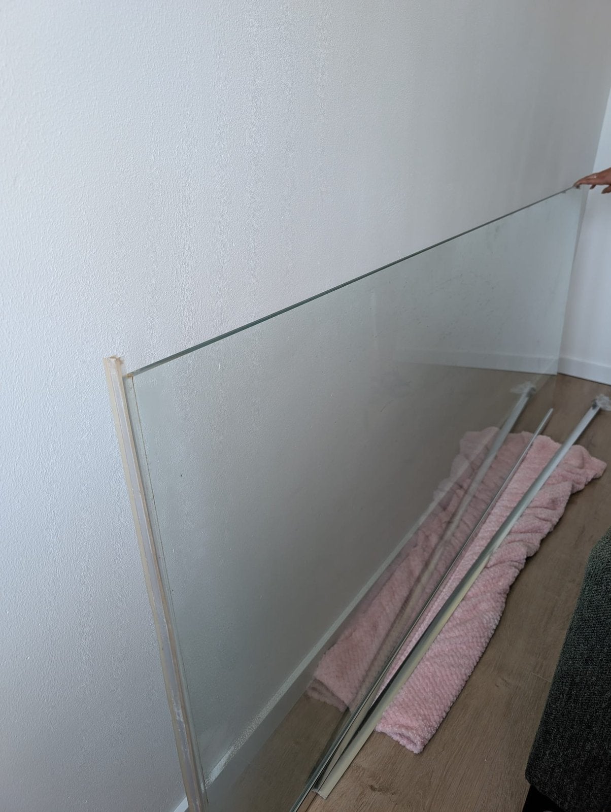 Glazen douche wand, 80 tot 120 cm, Zo goed als nieuw, Glasplaat, Veiligheidsglas