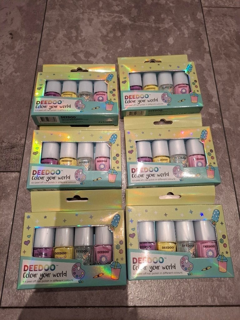 6 nieuwe DEEDOO colour your world nagellak (advr 357), Overige kleuren, Nieuw, Ophalen of Verzenden, Handen en Nagels