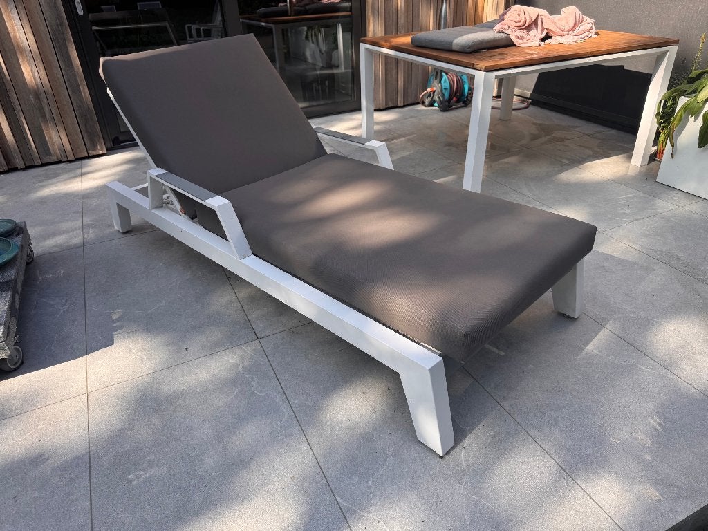 ligbed, Tuin en Terras, Ophalen of Verzenden, Zo goed als nieuw, Aluminium, Verstelbaar