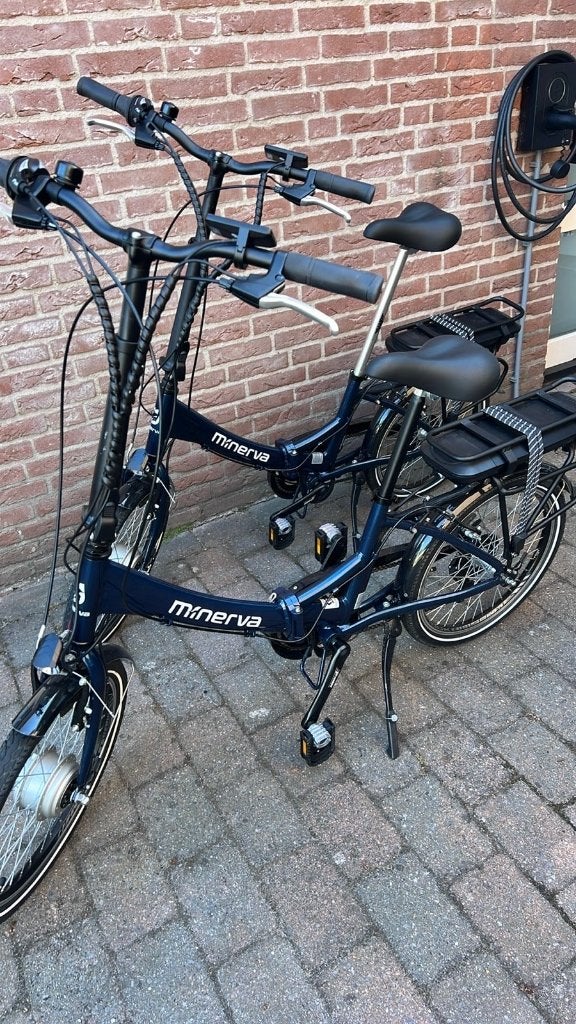 Twee elektrische Minerva vouwfietsen 70km gereden!, Ophalen, 20 inch of meer, Velgrem, Versnellingen