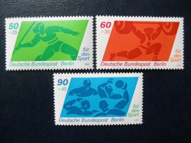 Postzegels Berlijn 1980 speerwerpen sport - cw. 3,50 postfr., Ophalen of Verzenden, BRD, Postfris