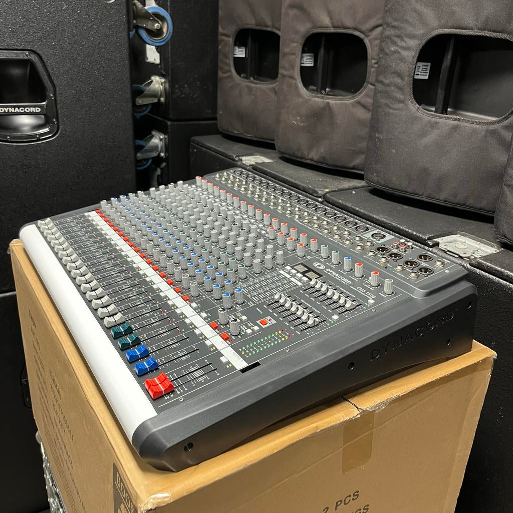 Dynacord CMS 1600 Mengtafel - Professionele Mixer, Gebruikt, Microfooningang, Ophalen of Verzenden, 10 tot 20 kanalen