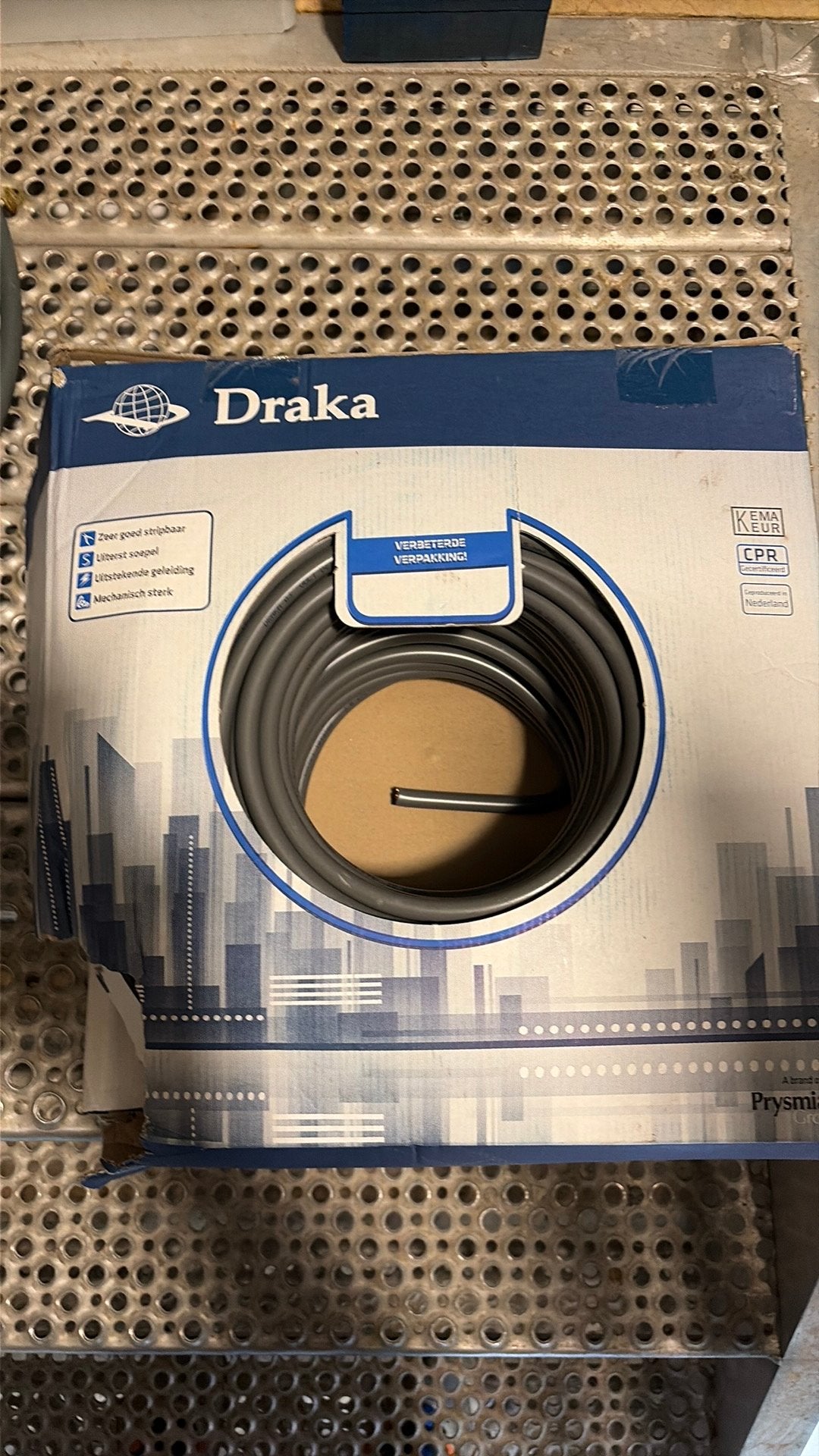 100 meter draka 2x2,5 mm2 vult, Ophalen, Nieuw, Kabel of Snoer