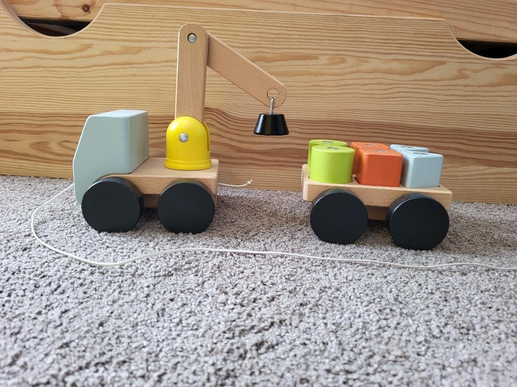 Houten takelauto, Ophalen of Verzenden, Zo goed als nieuw