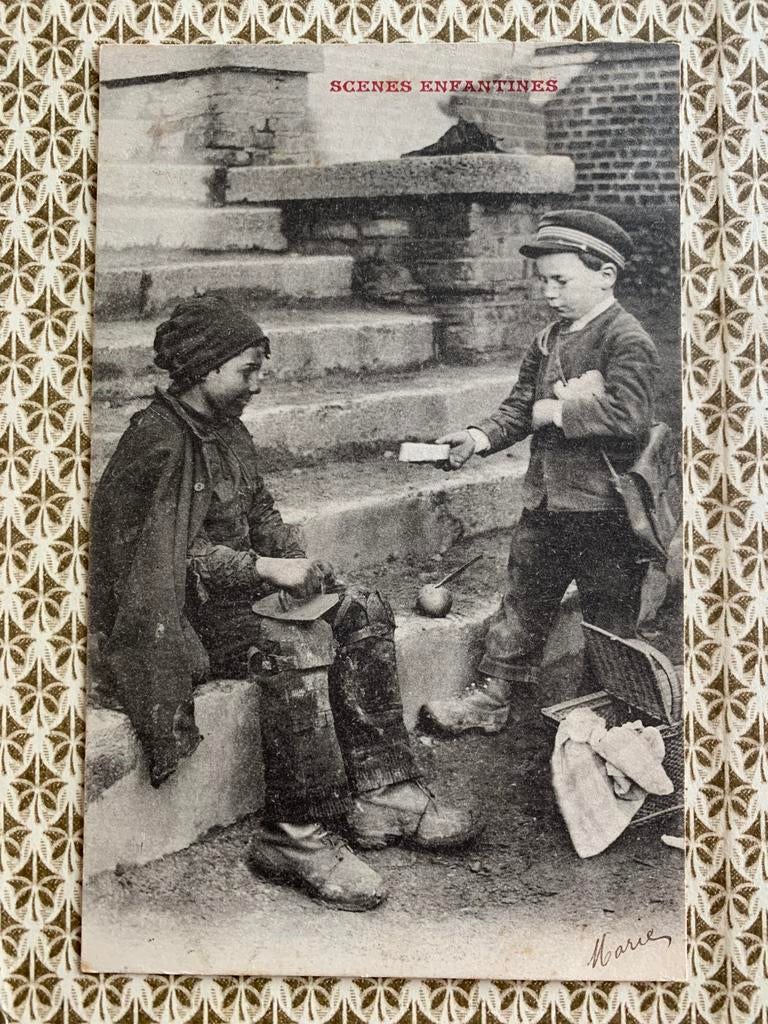 1904 Scènes Enfantines - stratenmaker en postbode (NN), Ophalen of Verzenden, Voor 1920, Gelopen, Kinderen