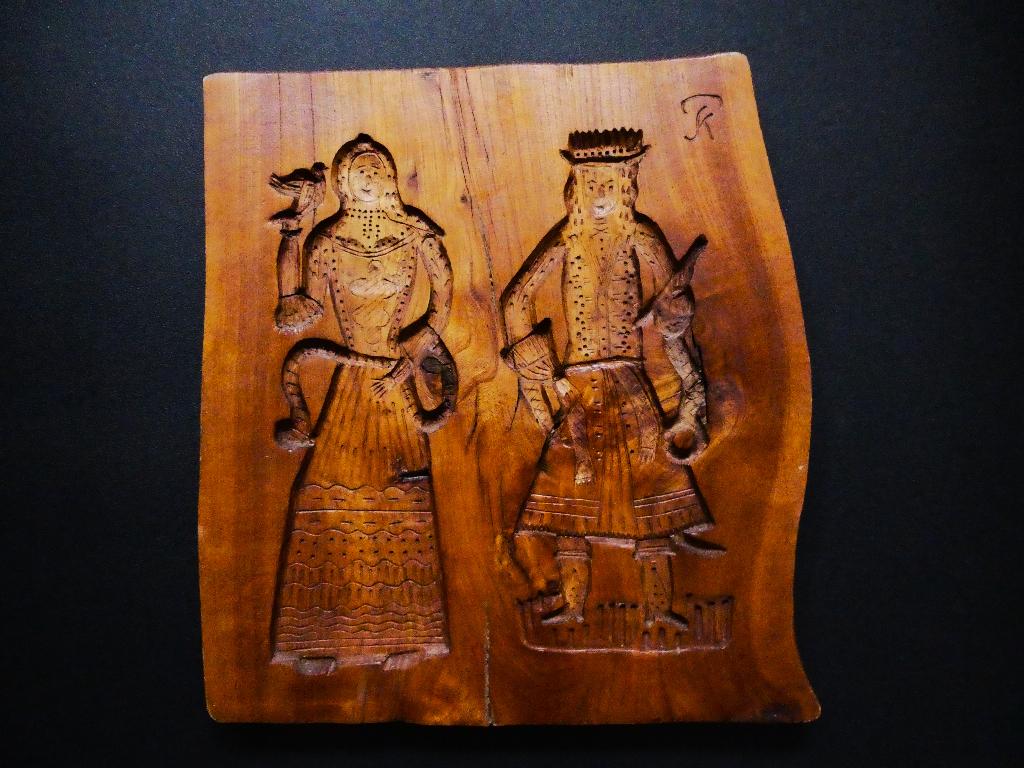 Grote koekplank speculaasplank vrijer vrijster ca. 1875, Antiek en Kunst, Curiosa en Brocante, Ophalen of Verzenden