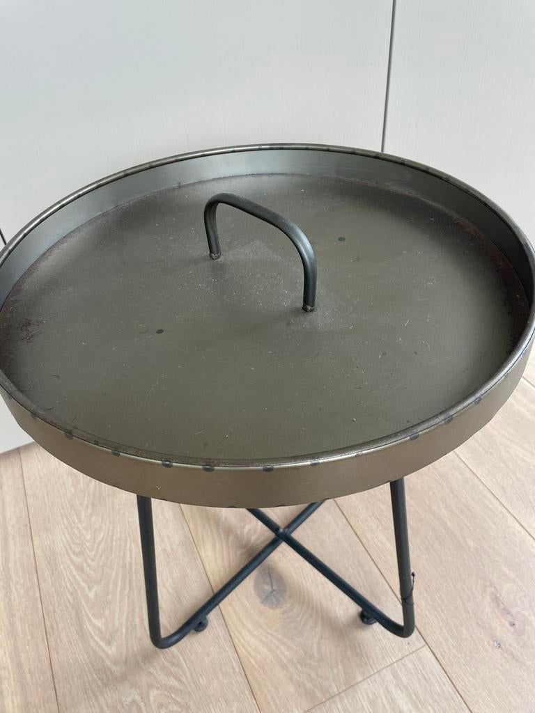 Bijzet tafel farso Light&Living industrieel, 45 tot 60 cm, Minder dan 55 cm, Rond, Ophalen of Verzenden