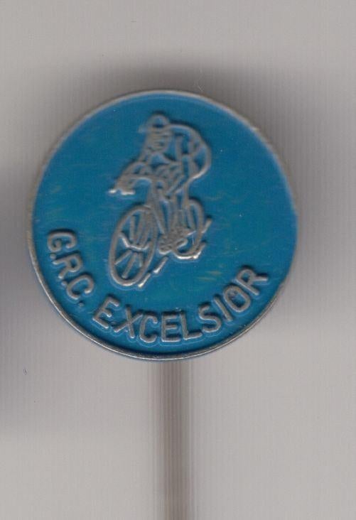 Wielrennen Fiets GRC Excelsior Blauw speldje, Gebruikt, Niet vindbaar, Niet vindbaar, Speldje of Pin