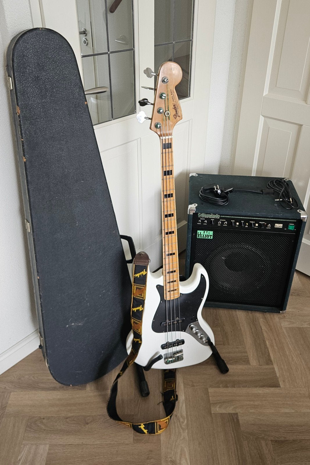 Basgitaar, compleet met versterker, koffer, standaard etc., Muziek en Instrumenten, Snaarinstrumenten | Gitaren | Bas, Ophalen