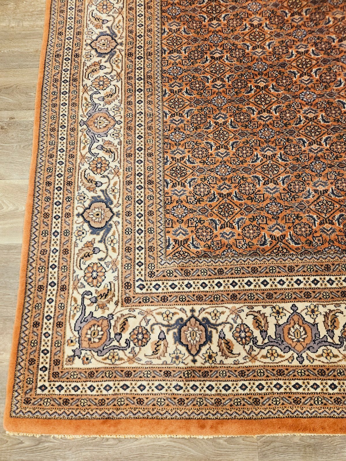 Perzisch Handgeknoopt Bidjar Tapijt. prachtige kleuren., Crème, Perzisch, 200 cm of meer, Ophalen of Verzenden