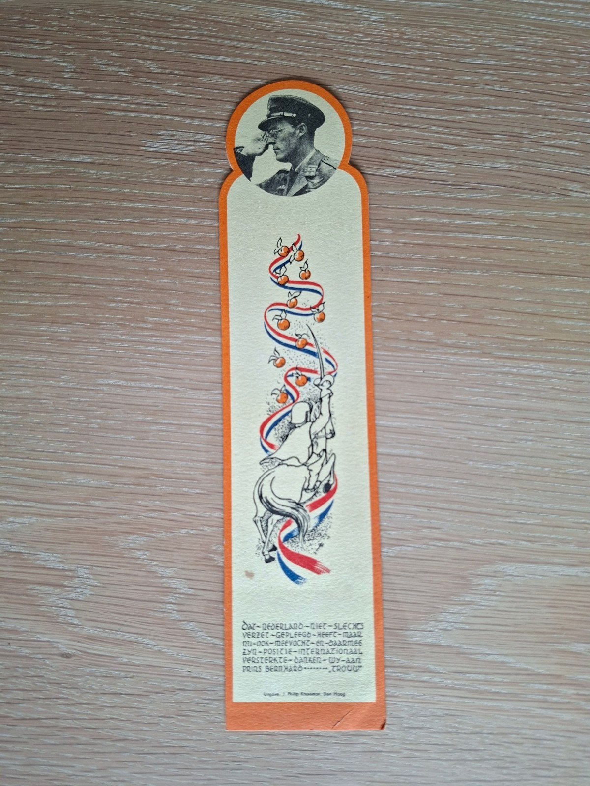 Originele WOII Bevrijdingskaart 1945, J. Philip Kruseman, Verzamelen, Ophalen of Verzenden, Gebruikt, Overige onderwerpen