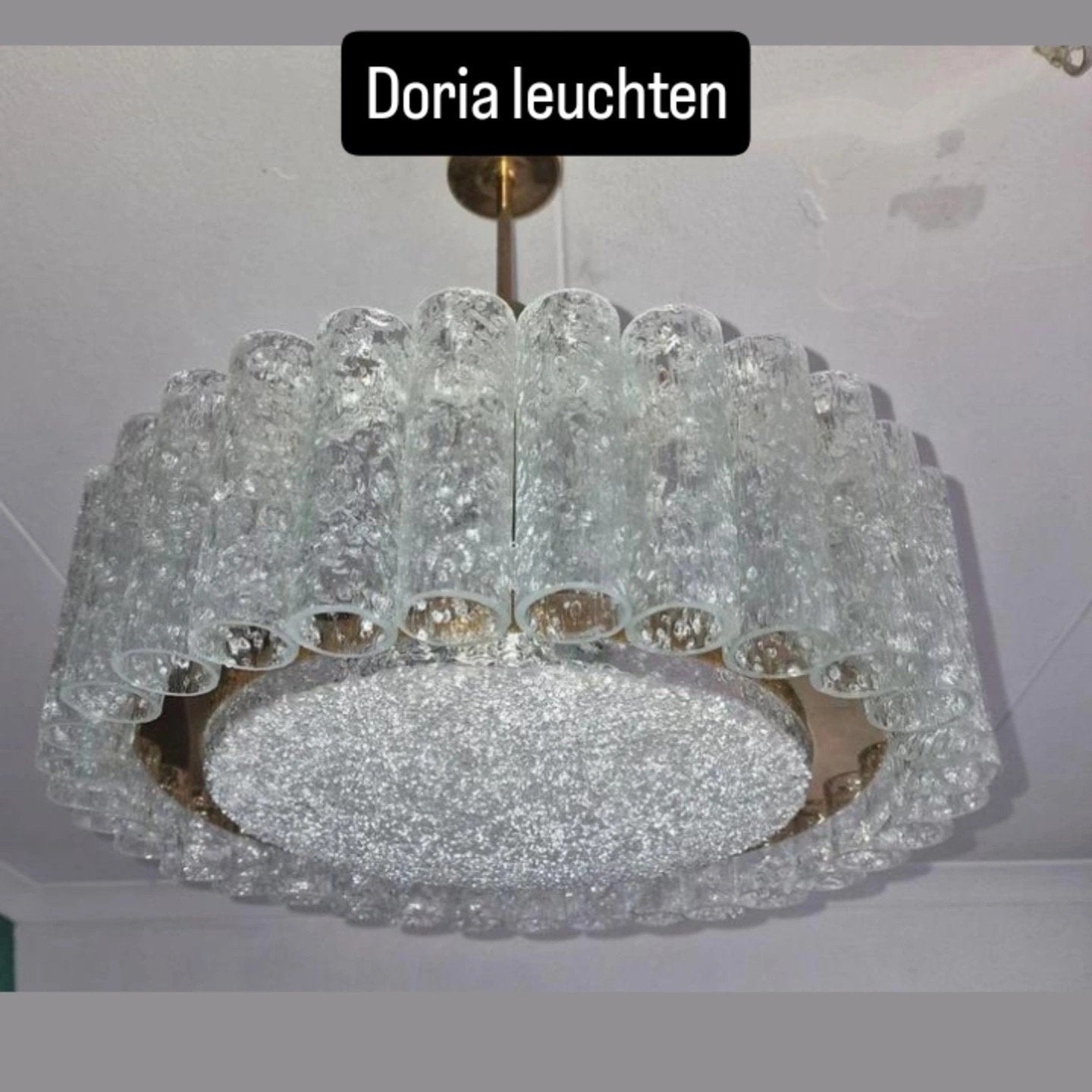 Doria Leuchten hanglamp glazen buizen tubes, Ophalen, Glas