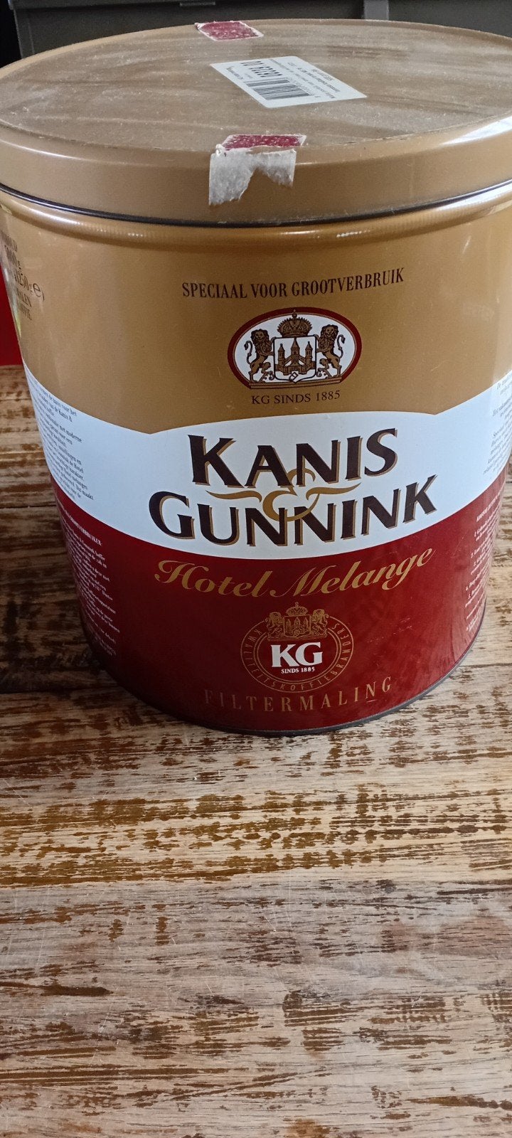 groot kanis.en.gunnink blik, Ophalen of Verzenden, Gebruikt, Koffie, Overige merken