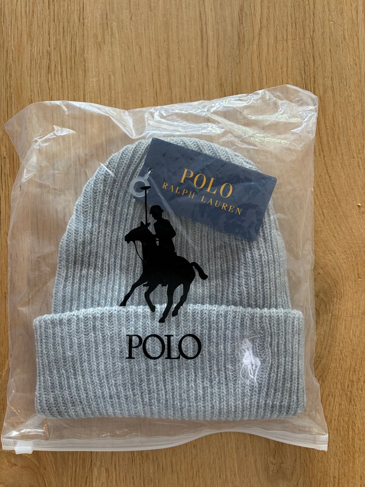 Grijze Ralph Lauren Muts met Wit Logo, Verzenden, Nieuw, Muts