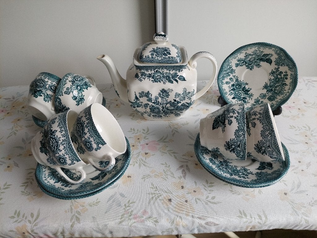 Enoch Wedgwood green 6 pers. Theeservies, Ophalen of Verzenden